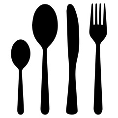Fork black icon