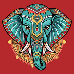 indian elephant with a tattoo