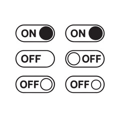 on and off toggle switch button. 
