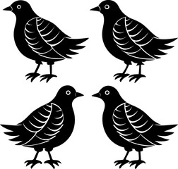 four-black-silhouettes-of-birds--positioned-in-dif3.eps