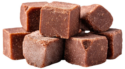 Rich Chocolate Cubes Piled Neatly on Top of Each Other, Showcasing Their Smooth Texture and Irresistible Flavor Perfect for Sweet Treats and Desserts
