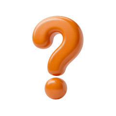 Bold orange question mark symbolizing curiosity and important inquiries