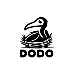 Dodo Bird Logo in Nest.