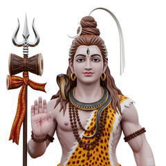 lord shiva on transparent background