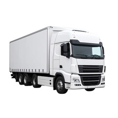 White truck isolated from the background