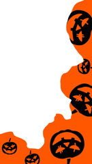 spooky halloween frame border social media template, transparent background