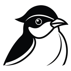 vector illustration of a cartoon penguin