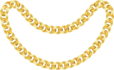 vector illustration of a gold chain