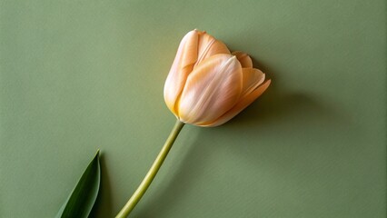A stunning close-up of a single cream-colored poppy flower, its delicate, papery petals perfectly in focus. The flower stands out against a beautiful, textured blue background