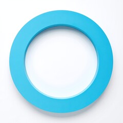 A vibrant blue circle painted on a textured white wall, creating a striking contrast that draws the eye and adds a modern artistic touch to the space.