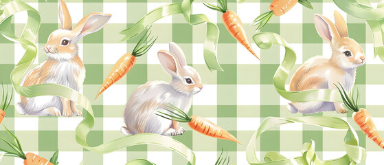 easter bunny in a meadow