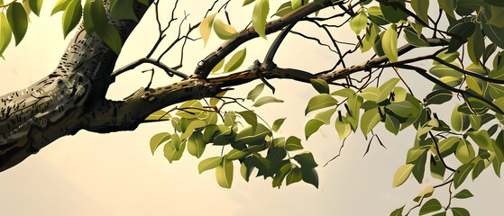 branch of a tree with leaves