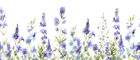 blue flowers in the grass