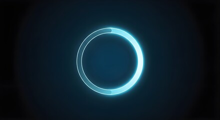 Futuristic Loading Circle Animation on Dark Background