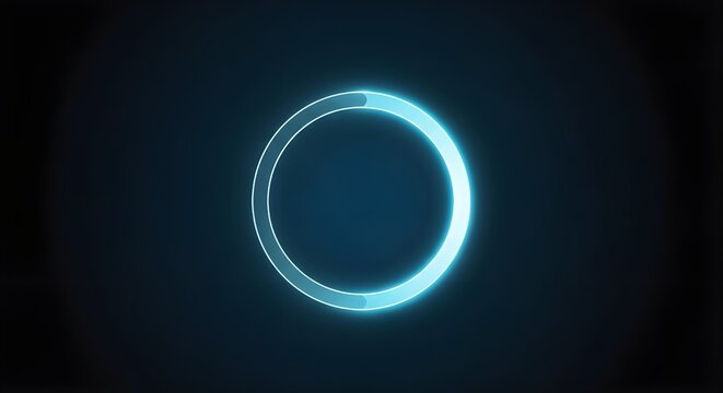 Futuristic Loading Circle Animation on Dark Background