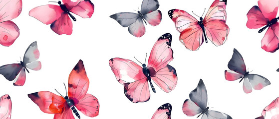 seamless pattern with butterflies