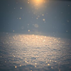 Generative AI, traces of warm light in snow