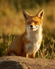 Fox Basking in Sunlight
