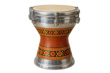 Transparent-background goblet drum highlighting traditional percussion instrument, embodying musical storytelling and cultural depth from middle eastern regions