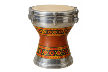 Transparent-background goblet drum highlighting traditional percussion instrument, embodying musical storytelling and cultural depth from middle eastern regions