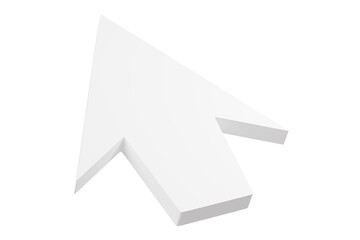 3d cursor mouse icon. navigation pointer concept. Minimal cartoon computer mouse pointer for web ui ux digital technology isolated on white transparent background. 3d render