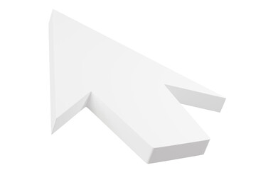 3d cursor mouse icon. navigation pointer concept. Minimal cartoon computer mouse pointer for web ui ux digital technology isolated on white transparent background. 3d render