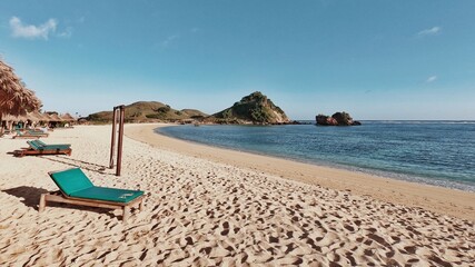 the beauty of the beach in Mandalika