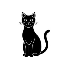 black cat icon vector