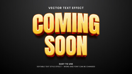 coming soon editable text effect