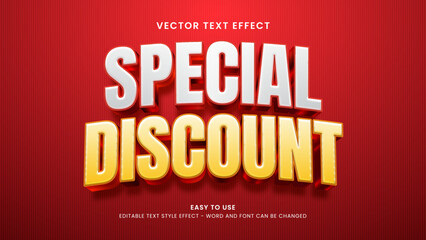 special discount editable text effect