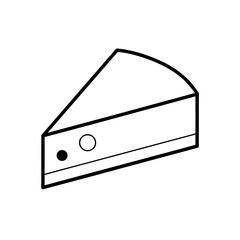 Fototapeta premium cheese wedge icon vector