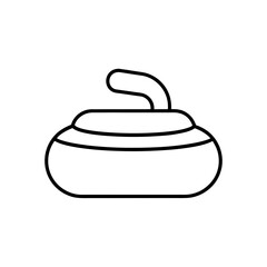 curling stone icon vector