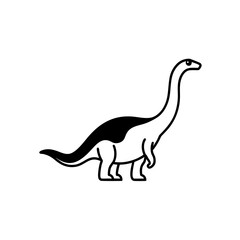 dinosaur silhouette icon vector