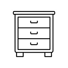 drawer cabinet icon vector