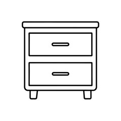 drawer cabinet icon vector
