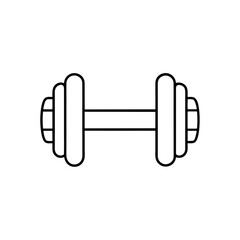 dumbbell weight icon vector