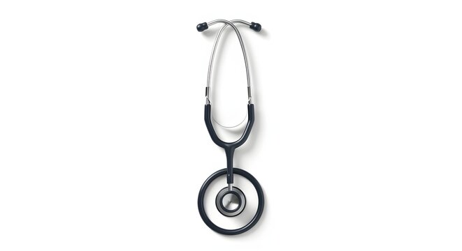 Professional Stethoscope on White Background: Essential Medical Tool for Healthcare Professionals and Diagnostic Services