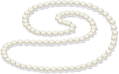 white pearl necklace