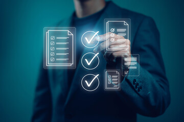  The technology business quality audit checklist uses an online concept with a document format and a controllable safety survey.	


