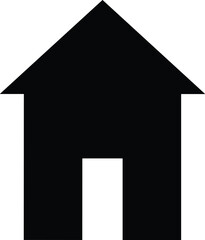 Vector Illustration of a House Icon on a White Background - Home Symbol, Architecture Concept, Transparent PNG, Business Building