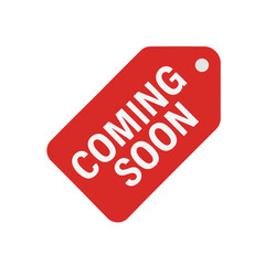 coming soon tag sticker.