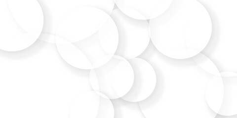 Abstract minimal geometric white and gray light background paper design. Vector circle element business template design.