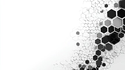 Abstract hexagonal pattern on white background