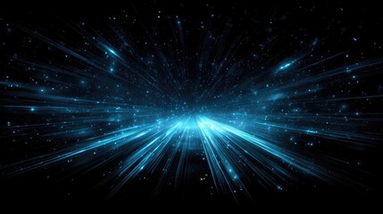 Cosmic light streaks radiate from center