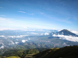 Beautiful Panorama of Volcano in Indonesia