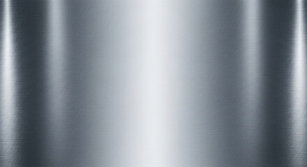 Brushed metallic silver background with subtle glow