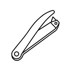 hygiene and grooming nail cutter icon on white background 
