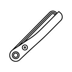 hygiene and grooming nail cutter icon on white background 