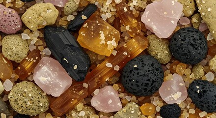 Microscopic Sand Grains - Nature's Tiny Geological Wonders - AI Generation