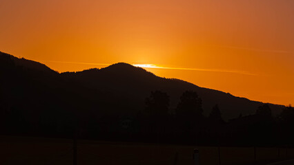 Alpine sunrise at Westendorf, Kitzbuehel, Tyrol, Austria